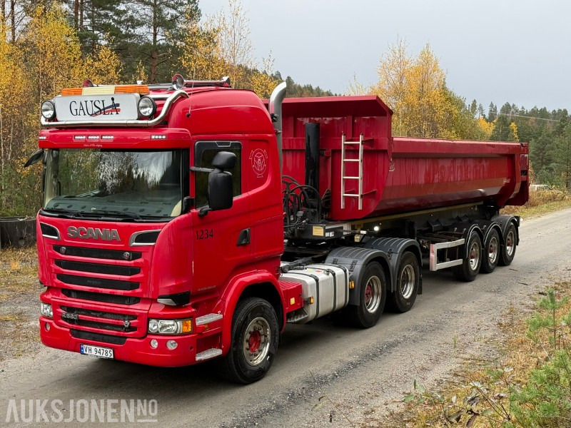 2018 Scania R580-V8-6x4-EURO6-260.000km-Tippsemi m/ Langendorf tralle - 트랙터 유닛 : 사진 1 2018 Scania R580-V8-6x4-EURO6-260.000km-Tippsemi m/ Langendorf tralle - 트랙터 유닛 : 사진 1
