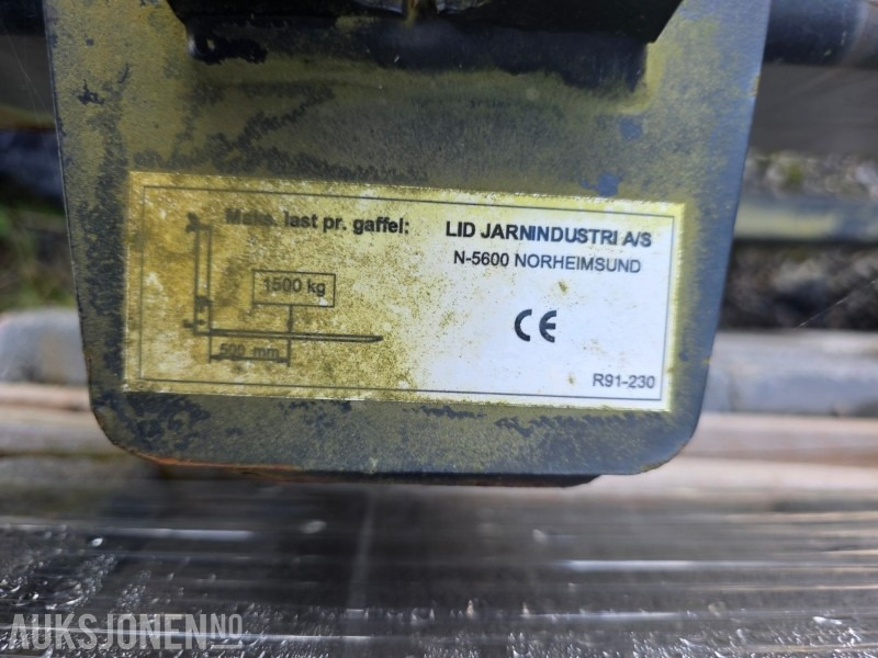 2019 Dalen pallegafler med Standard koplingsramme / 1 m (110 cm lengde på pallegafler) - 부착물 건설기계 용 : 사진 5 2019 Dalen pallegafler med Standard koplingsramme / 1 m (110 cm lengde på pallegafler) - 부착물 건설기계 용 : 사진 5