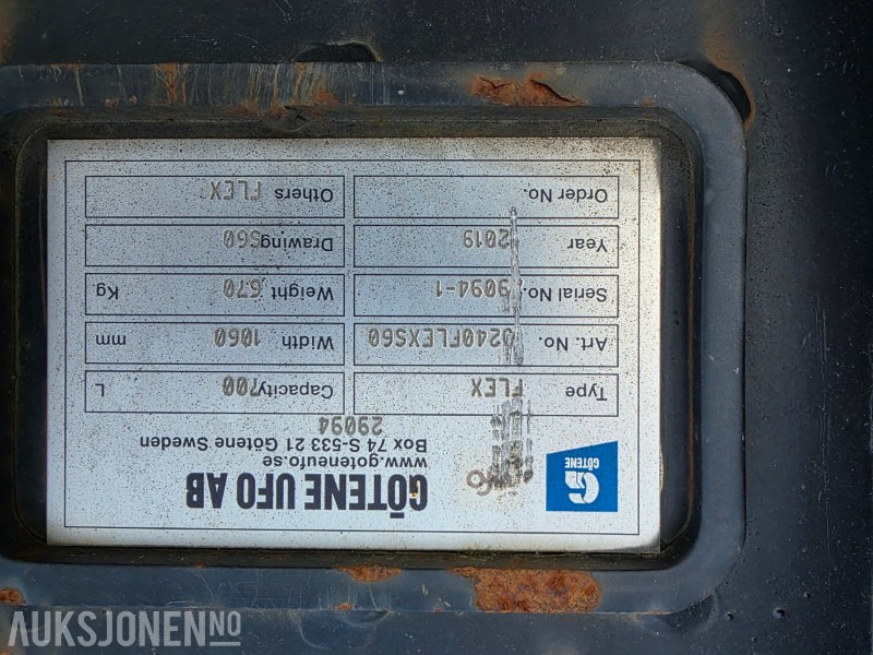 2019 Gøtene Flex skuffe/renske skuffe - 부착물 건설기계 용 : 사진 5 2019 Gøtene Flex skuffe/renske skuffe - 부착물 건설기계 용 : 사진 5