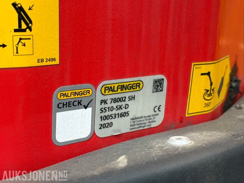 2020 Volvo FH540 Euro6T 8X2 kranbil - Palfinger PK 78002 SH - 54 824 km - 크레인 트럭 : 사진 5 2020 Volvo FH540 Euro6T 8X2 kranbil - Palfinger PK 78002 SH - 54 824 km - 크레인 트럭 : 사진 5