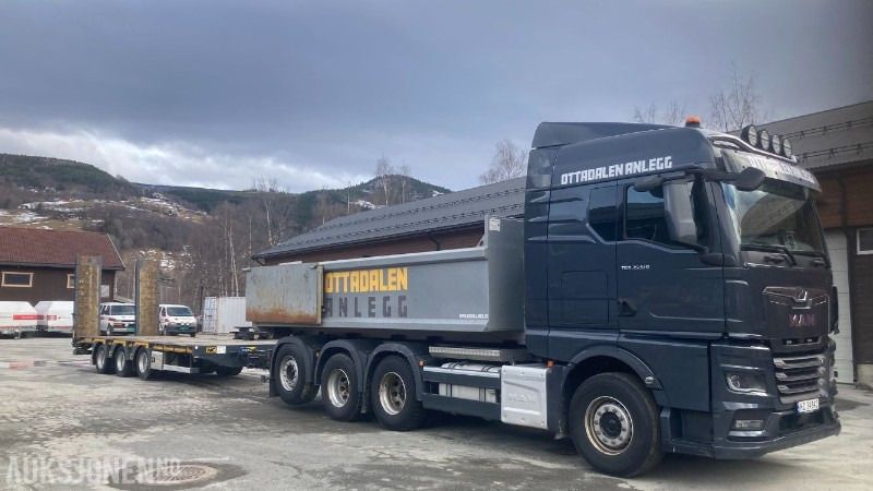 2021 MAN TGX krokbil med dumperkasse og kranflak. 8X4 EURO 6 - 후크 리프트 트럭 : 사진 5 2021 MAN TGX krokbil med dumperkasse og kranflak. 8X4 EURO 6 - 후크 리프트 트럭 : 사진 5