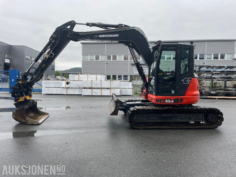 2022 Eurocomach 85SB. Engcon tilt, sentralsmøring, to skuffer, - 굴착기 : 사진 1 2022 Eurocomach 85SB. Engcon tilt, sentralsmøring, to skuffer, - 굴착기 : 사진 1