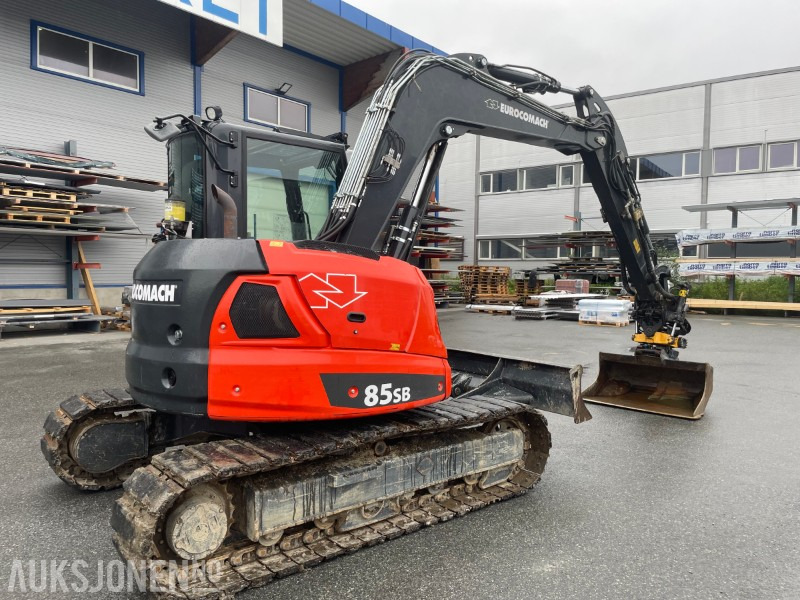 2022 Eurocomach 85SB. Engcon tilt, sentralsmøring, to skuffer, - 굴착기 : 사진 3 2022 Eurocomach 85SB. Engcon tilt, sentralsmøring, to skuffer, - 굴착기 : 사진 3