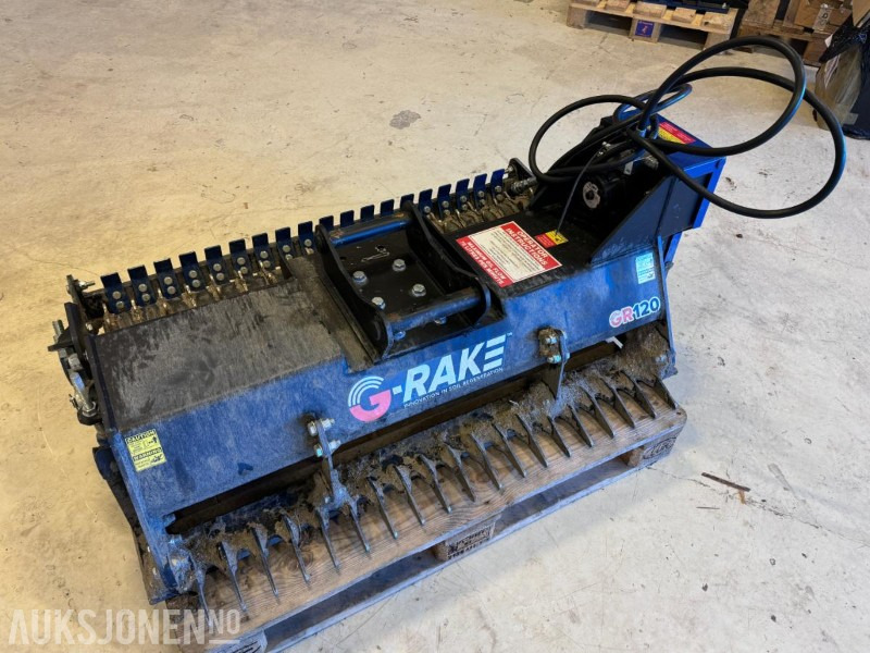2024 G-Rake - GR120 - Hydraulisk jordfres / rake til gravemaskin - S40 feste - Demokjørt - 부착물 건설기계 용 : 사진 2 2024 G-Rake - GR120 - Hydraulisk jordfres / rake til gravemaskin - S40 feste - Demokjørt - 부착물 건설기계 용 : 사진 2