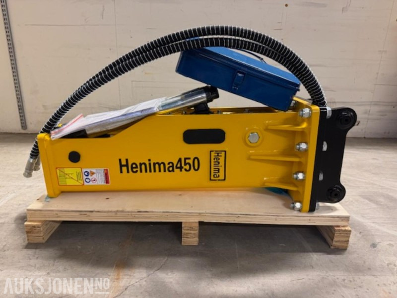 NY HENIMA 450 PIGGHAMMER TIL 1,2-3 TONNS GRAVEMASKIN S30 M/GARANTI - 유압 해머 건설기계 용 : 사진 1 NY HENIMA 450 PIGGHAMMER TIL 1,2-3 TONNS GRAVEMASKIN S30 M/GARANTI - 유압 해머 건설기계 용 : 사진 1