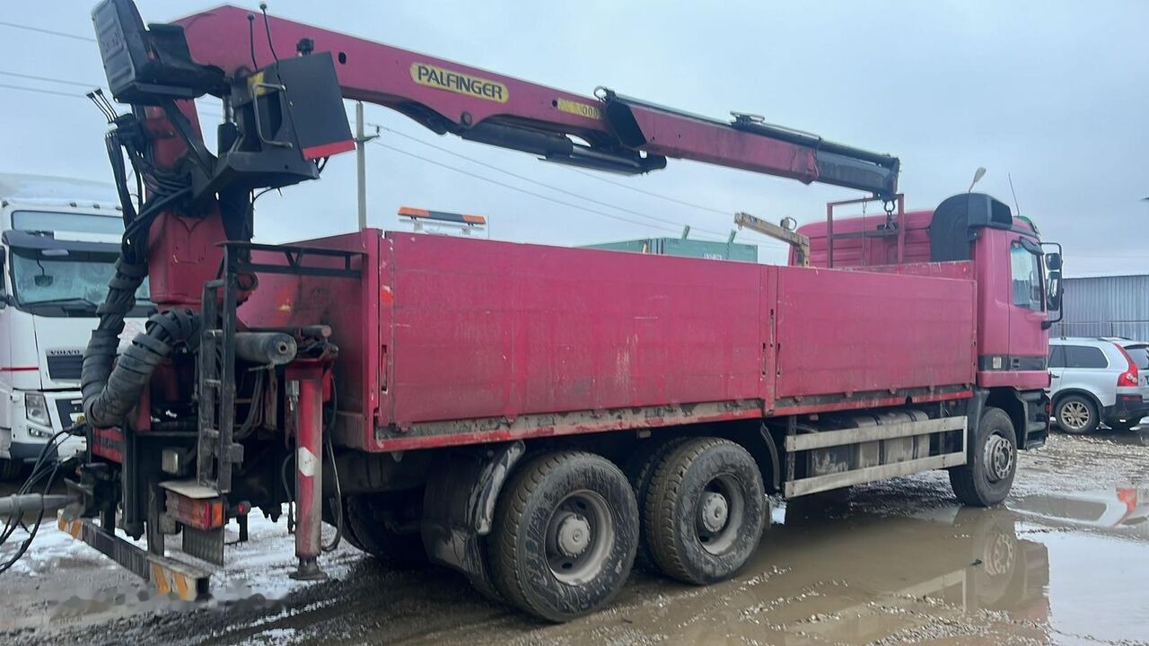 Mercedes-Benz Actros MP1 6x4 + Palfinger Krane - 크레인 트럭, 드롭사이드/ 플랫베드 트럭 : 사진 1 Mercedes-Benz Actros MP1 6x4 + Palfinger Krane - 크레인 트럭, 드롭사이드/ 플랫베드 트럭 : 사진 1