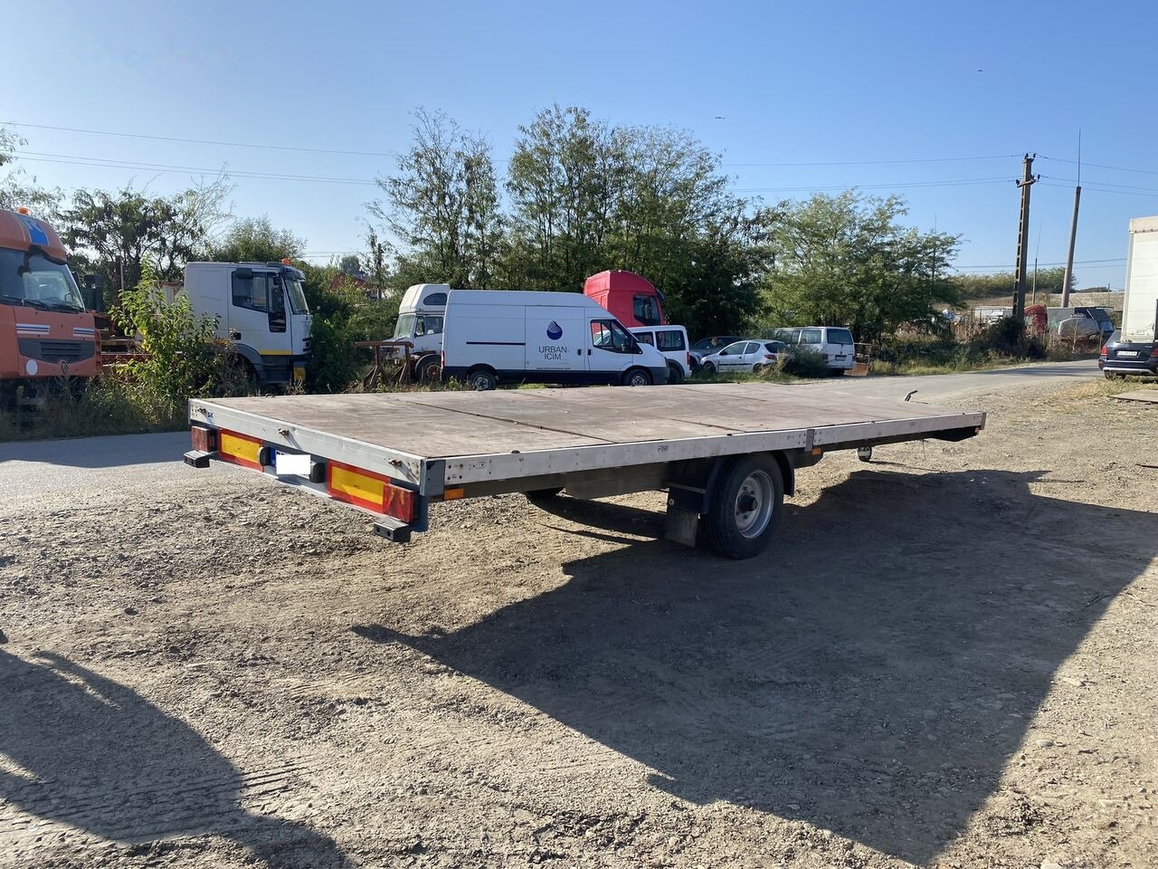 Schmitz Cargobull REPACOM Rema remorca 6,5 m lungime platforma pentru marfa / util - 드롭사이드/ 플랫베드 트레일러 : 사진 1 Schmitz Cargobull REPACOM Rema remorca 6,5 m lungime platforma pentru marfa / util - 드롭사이드/ 플랫베드 트레일러 : 사진 1