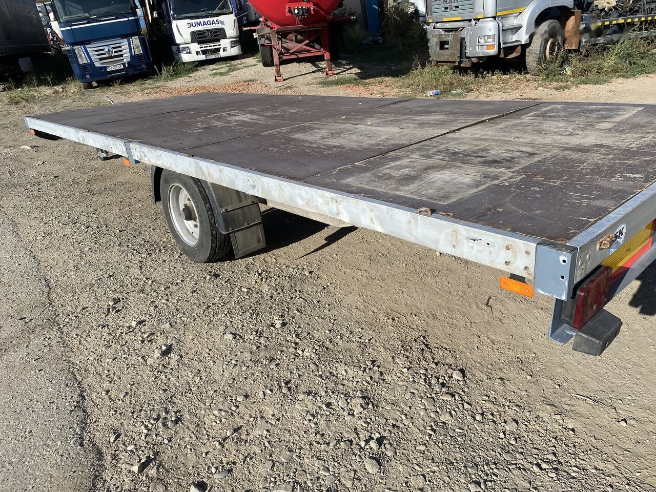 Schmitz Cargobull REPACOM Rema remorca 6,5 m lungime platforma pentru marfa / util - 드롭사이드/ 플랫베드 트레일러 : 사진 2 Schmitz Cargobull REPACOM Rema remorca 6,5 m lungime platforma pentru marfa / util - 드롭사이드/ 플랫베드 트레일러 : 사진 2