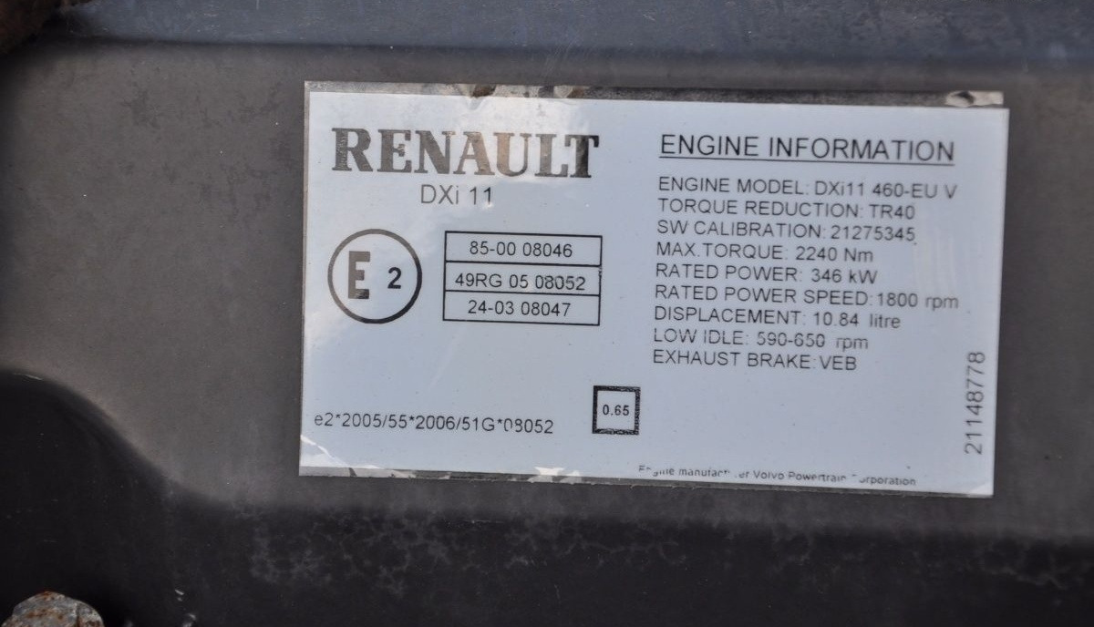 Renault DXi11 Renault PREMIUM DXI - 엔진 트럭 용 : 사진 3 Renault DXi11 Renault PREMIUM DXI - 엔진 트럭 용 : 사진 3