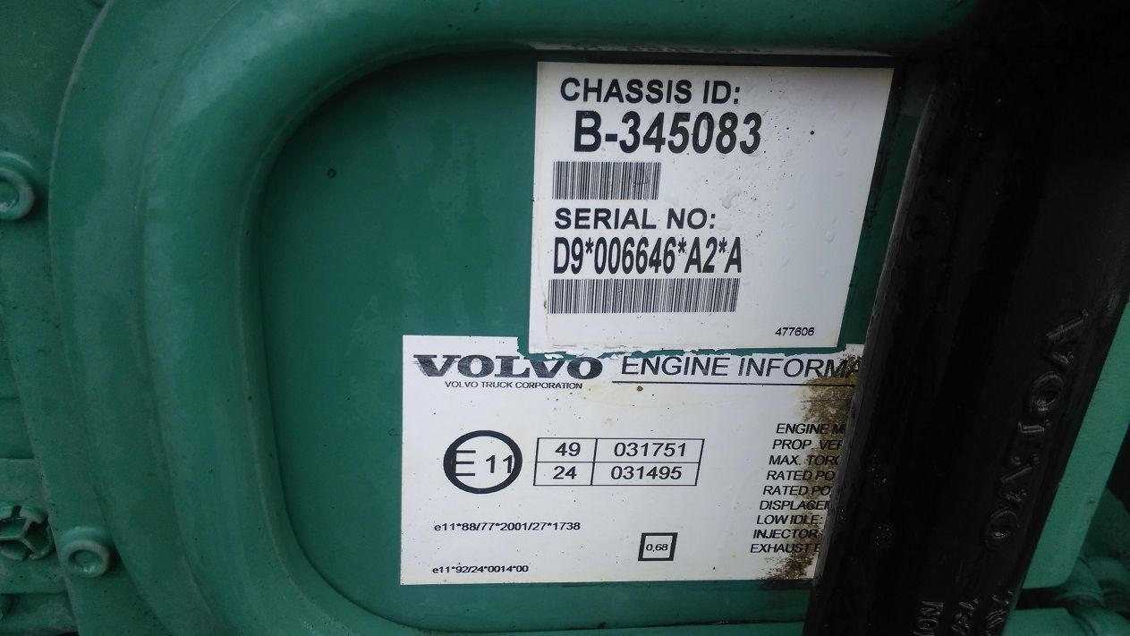 Volvo D9A 260 300 340 Volvo FM - 엔진 트럭 용 : 사진 4 Volvo D9A 260 300 340 Volvo FM - 엔진 트럭 용 : 사진 4