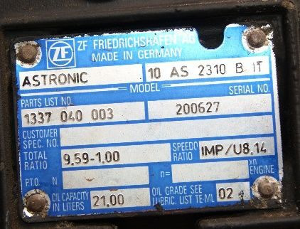 ZF 10AS2310B - 기어박스 트럭 용 : 사진 3 ZF 10AS2310B - 기어박스 트럭 용 : 사진 3
