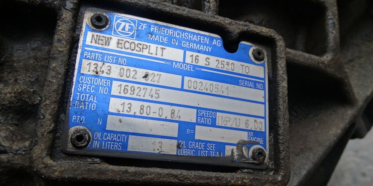 ZF 16S2520 TO Renault - 기어박스 트럭 용 : 사진 2 ZF 16S2520 TO Renault - 기어박스 트럭 용 : 사진 2