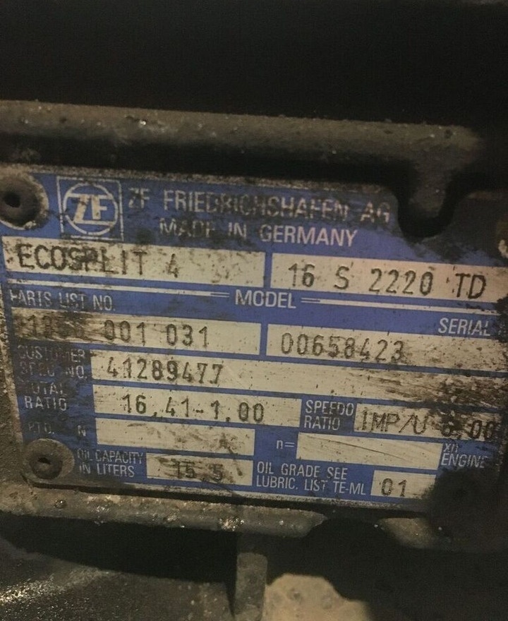 ZF Ecosplit 4 16S2220 TD 1356001031 - 기어박스 트럭 용 : 사진 2 ZF Ecosplit 4 16S2220 TD 1356001031 - 기어박스 트럭 용 : 사진 2