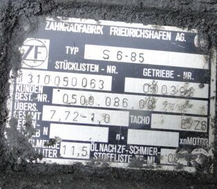 ZF S6-85 1310050063 - 기어박스 트럭 용 : 사진 2 ZF S6-85 1310050063 - 기어박스 트럭 용 : 사진 2