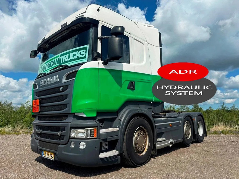 Scania R520 V8 ADR fuel transport. Twensteer. Air / Air suspension. V8 engine. Hydr. system - 트랙터 유닛 : 사진 1 Scania R520 V8 ADR fuel transport. Twensteer. Air / Air suspension. V8 engine. Hydr. system - 트랙터 유닛 : 사진 1