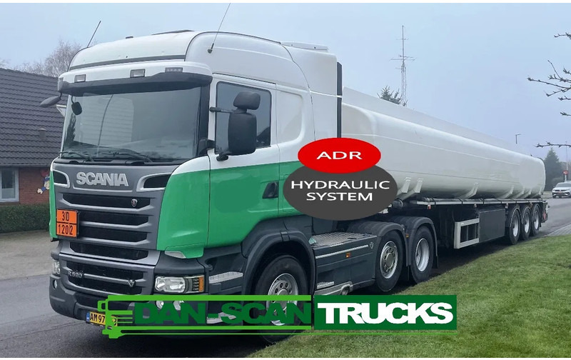Scania R520 V8 ADR fuel transport. Twensteer. Air / Air suspension. V8 engine. Hydr. system - 트랙터 유닛 : 사진 1 Scania R520 V8 ADR fuel transport. Twensteer. Air / Air suspension. V8 engine. Hydr. system - 트랙터 유닛 : 사진 1