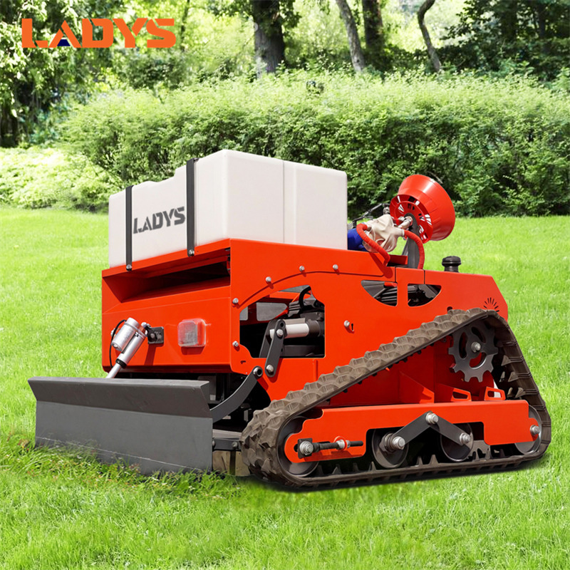 신규 정원 모어 LADYS Electric Lawn Mower Rc Remote Control Robot Gas Gasoline Electric Zero Turn Crawler Lawn Mower For Sale Grass Cutting : 사진 7