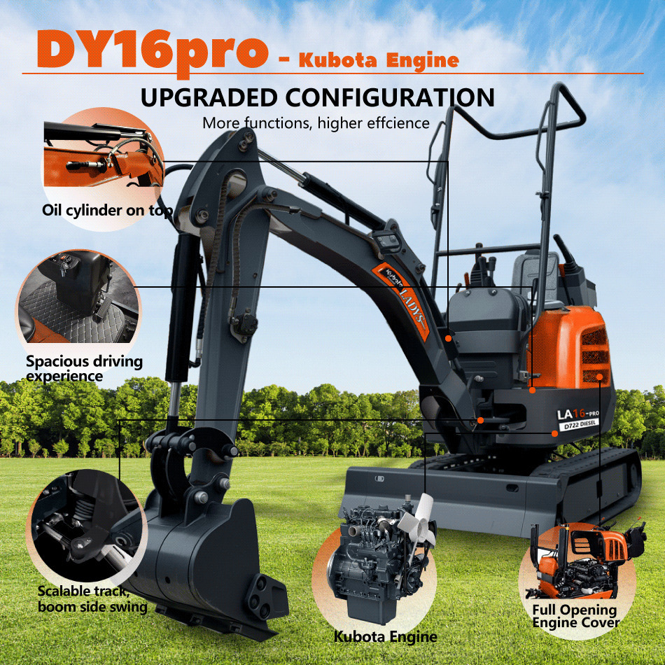 LADYS LA16Pro Mini Excavator CE Certification Kubota Engine(Factory Outlet) Mini Pelle Minibagger Minikoparka Miniexcavadora - 미니 굴삭기 : 사진 3 LADYS LA16Pro Mini Excavator CE Certification Kubota Engine(Factory Outlet) Mini Pelle Minibagger Minikoparka Miniexcavadora - 미니 굴삭기 : 사진 3
