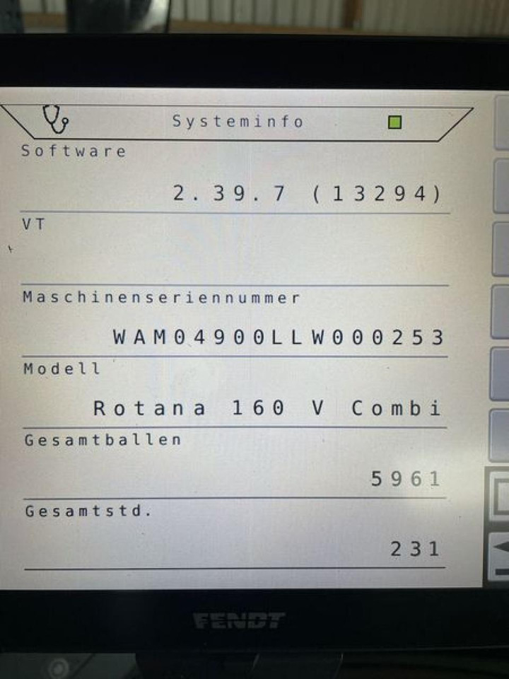 원형 베일러 Fendt ROTANA 160 V COMBI : 사진 8