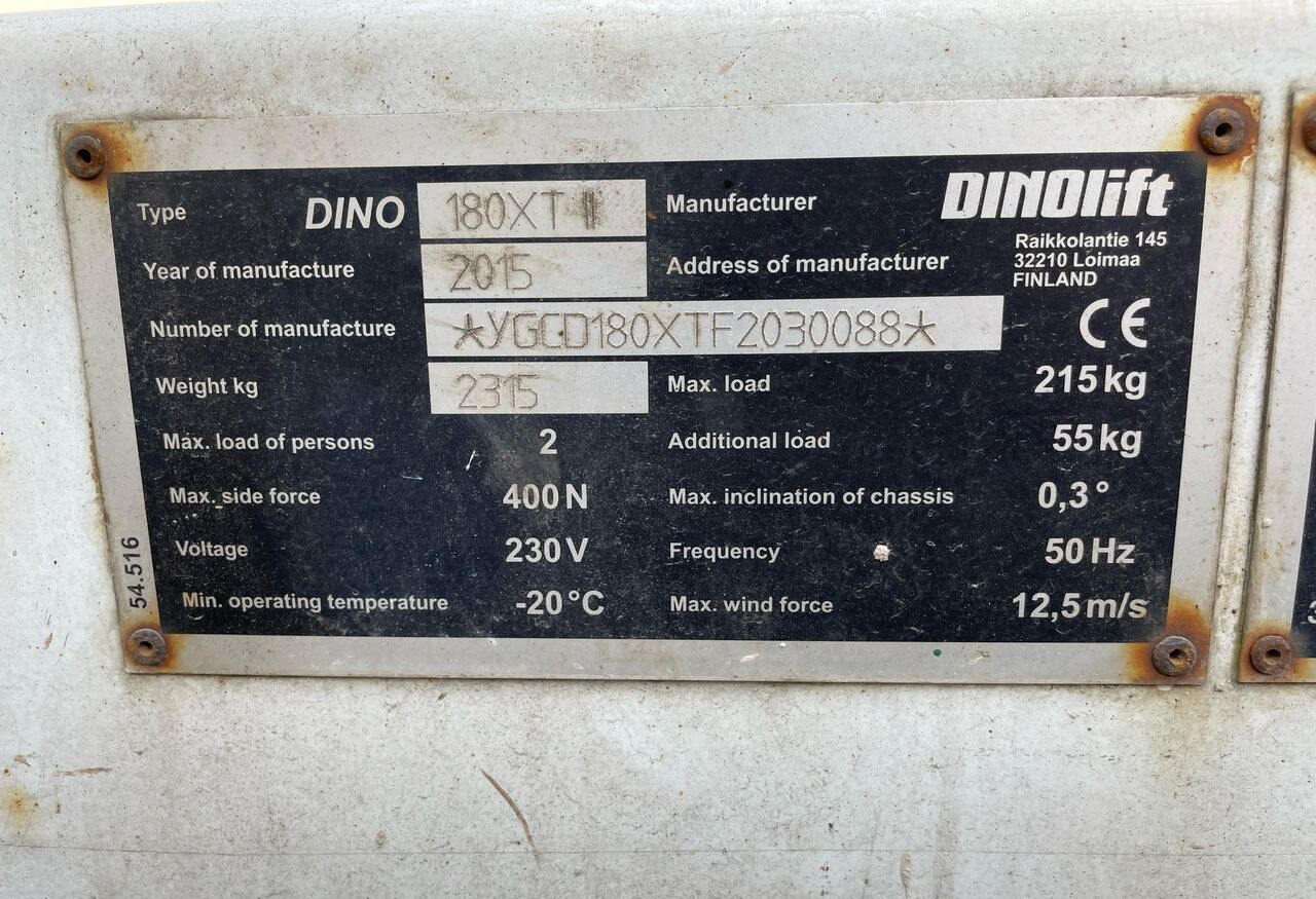 Dino 180XT II - 관절 붐 : 사진 4 Dino 180XT II - 관절 붐 : 사진 4