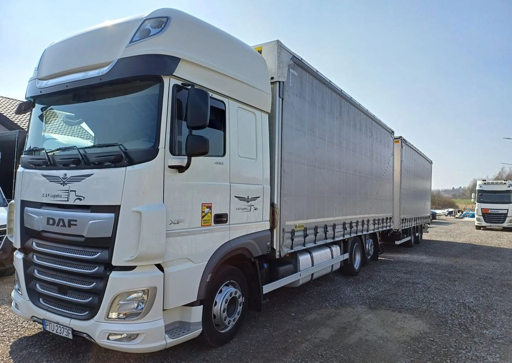 DAF XF 480 SUPER SPACE CAB / ZESTAW TANDEM PRZEJAZDOWY 120m3 - 커튼사이더 트럭 : 사진 1 DAF XF 480 SUPER SPACE CAB / ZESTAW TANDEM PRZEJAZDOWY 120m3 - 커튼사이더 트럭 : 사진 1