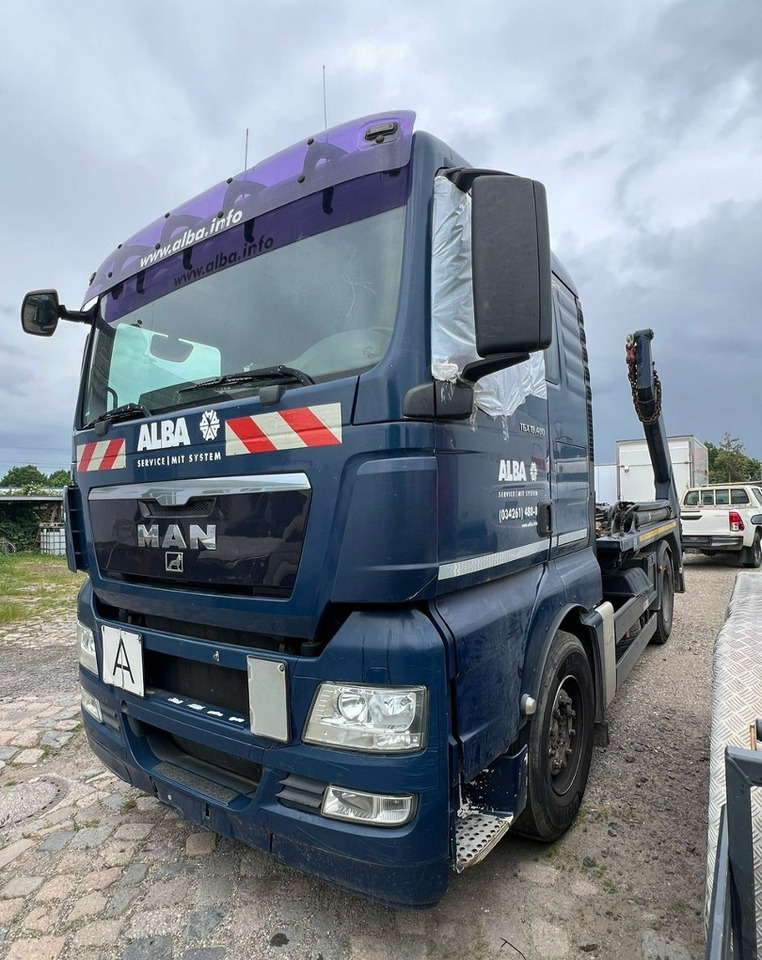 MAN Inny MAN Man TGX 18.400 Bramowiec hakowiec Meiler Model 2012 - 스킵 로더 트럭 : 사진 1 MAN Inny MAN Man TGX 18.400 Bramowiec hakowiec Meiler Model 2012 - 스킵 로더 트럭 : 사진 1