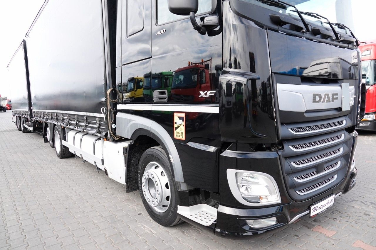 DAF XF 480 / ZESTAW TANDEM / 120 M3 / PRZEJAZDOWY / - 커튼사이더 트럭 : 사진 5 DAF XF 480 / ZESTAW TANDEM / 120 M3 / PRZEJAZDOWY / - 커튼사이더 트럭 : 사진 5
