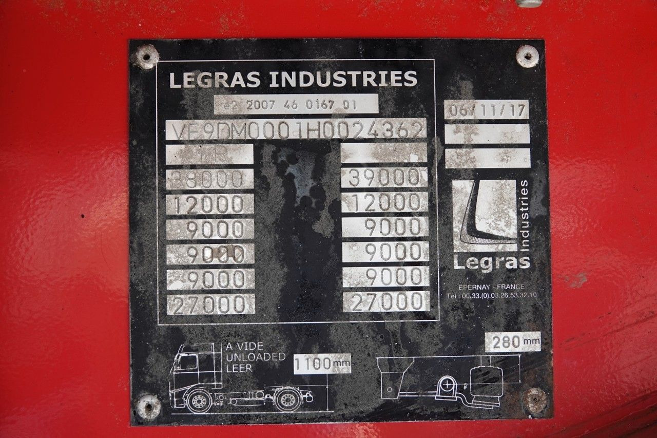 워킹 플로어 세미 트레일러 Legras RUCHOMA PODŁOGA / WALKING FLOOR / 98 m3 / OPONY : 사진 19 워킹 플로어 세미 트레일러 Legras RUCHOMA PODŁOGA / WALKING FLOOR / 98 m3 / OPONY : 사진 19