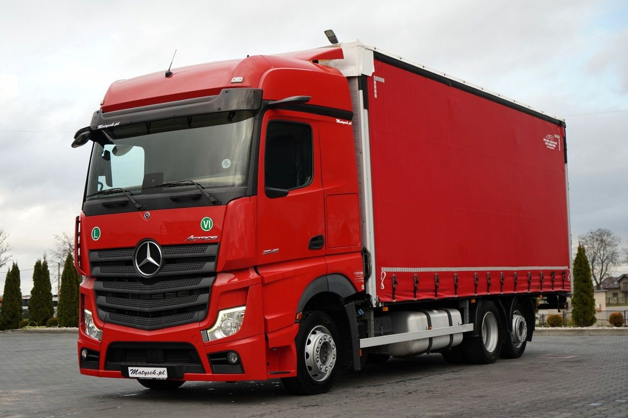 Mercedes-Benz ACTROS / 2545 / SOLÓWKA / 6x2 / I-PARK COOL / - 커튼사이더 트럭 : 사진 1 Mercedes-Benz ACTROS / 2545 / SOLÓWKA / 6x2 / I-PARK COOL / - 커튼사이더 트럭 : 사진 1