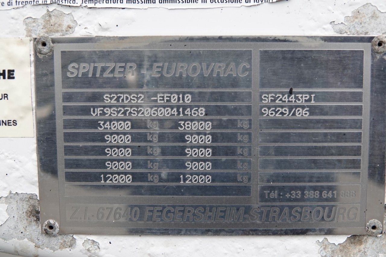 사일로 세미 트레일러 Spitzer CEMENTONACZEPA / 43 000 L / SILOS / 3 KOMORY / O : 사진 18 사일로 세미 트레일러 Spitzer CEMENTONACZEPA / 43 000 L / SILOS / 3 KOMORY / O : 사진 18