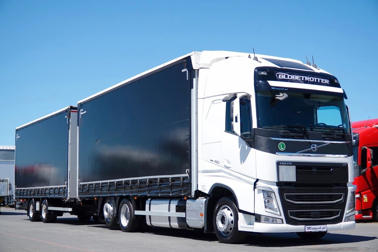 Volvo FH 460 / ZESTAW TANDEM / 120 M3 / FULL AIRMATIC - 커튼사이더 트럭 : 사진 1 Volvo FH 460 / ZESTAW TANDEM / 120 M3 / FULL AIRMATIC - 커튼사이더 트럭 : 사진 1