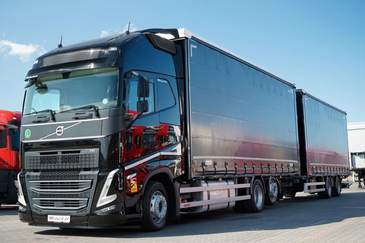 Volvo FH 500 / I-SAVE / XL / ZESTAW TANDEM PRZEJAZDOWY - 커튼사이더 트럭 : 사진 2 Volvo FH 500 / I-SAVE / XL / ZESTAW TANDEM PRZEJAZDOWY - 커튼사이더 트럭 : 사진 2