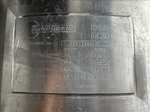 식품기계 Fairfield Dalton Mixing kettle : 사진 8 식품기계 Fairfield Dalton Mixing kettle : 사진 8