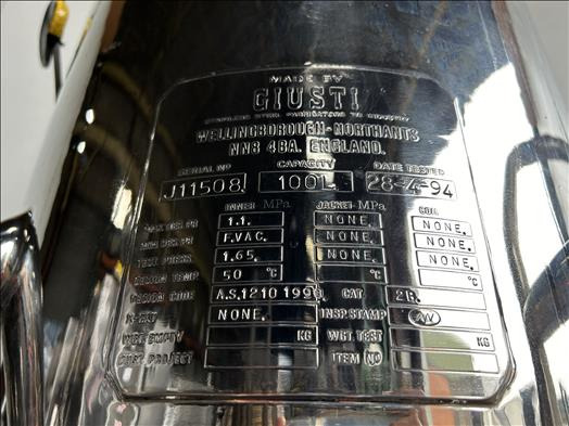 Giusti 100L Holding vessel - 식품기계 : 사진 4 Giusti 100L Holding vessel - 식품기계 : 사진 4