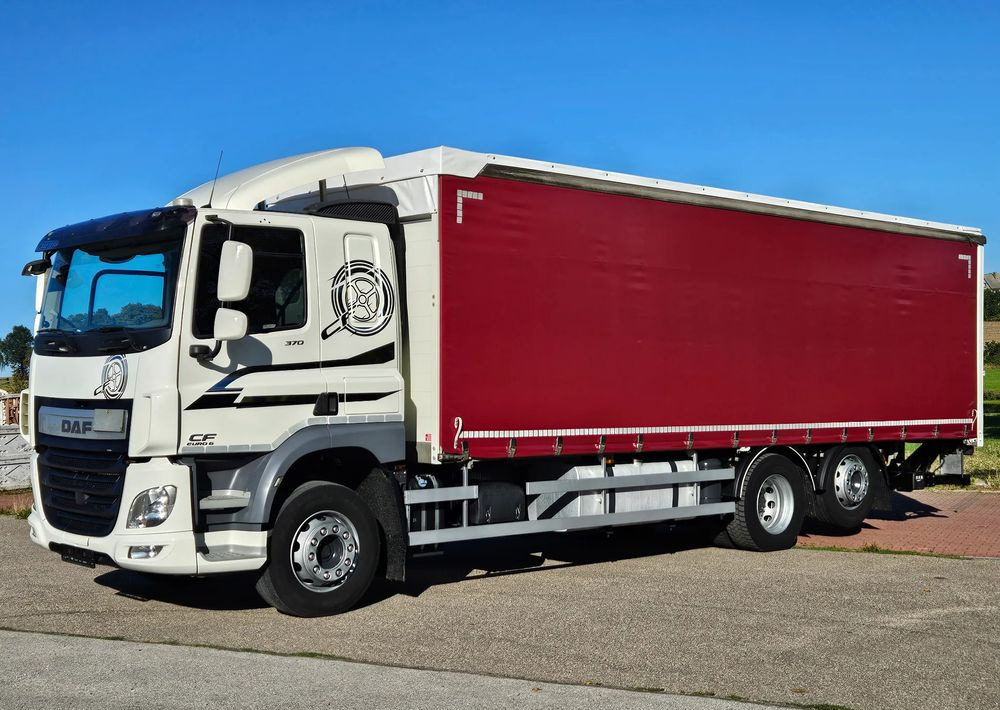 DAF CF370/410/BURTO-FIRANKA/RETARDER/WINDA/OŚ SKRĘTNA-PODNOSZONA/E6/SPROWADZONY/20PALET/BURTO-FIRANKA - 커튼사이더 트럭 : 사진 1 DAF CF370/410/BURTO-FIRANKA/RETARDER/WINDA/OŚ SKRĘTNA-PODNOSZONA/E6/SPROWADZONY/20PALET/BURTO-FIRANKA - 커튼사이더 트럭 : 사진 1