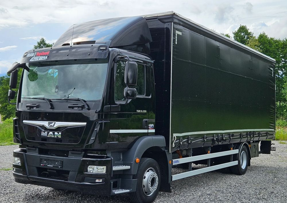 MAN TGM 12.290 / 15.290 / E6/ FIRANKA /BOCZNE DRZWI / BURTO-FIRANKA / 18PALET / WINDA / NISKI PRZEBIEG / 2018/ CAŁY NA PODUSZKACH / SERWISOWANY - 커튼사이더 트럭 : 사진 1 MAN TGM 12.290 / 15.290 / E6/ FIRANKA /BOCZNE DRZWI / BURTO-FIRANKA / 18PALET / WINDA / NISKI PRZEBIEG / 2018/ CAŁY NA PODUSZKACH / SERWISOWANY - 커튼사이더 트럭 : 사진 1