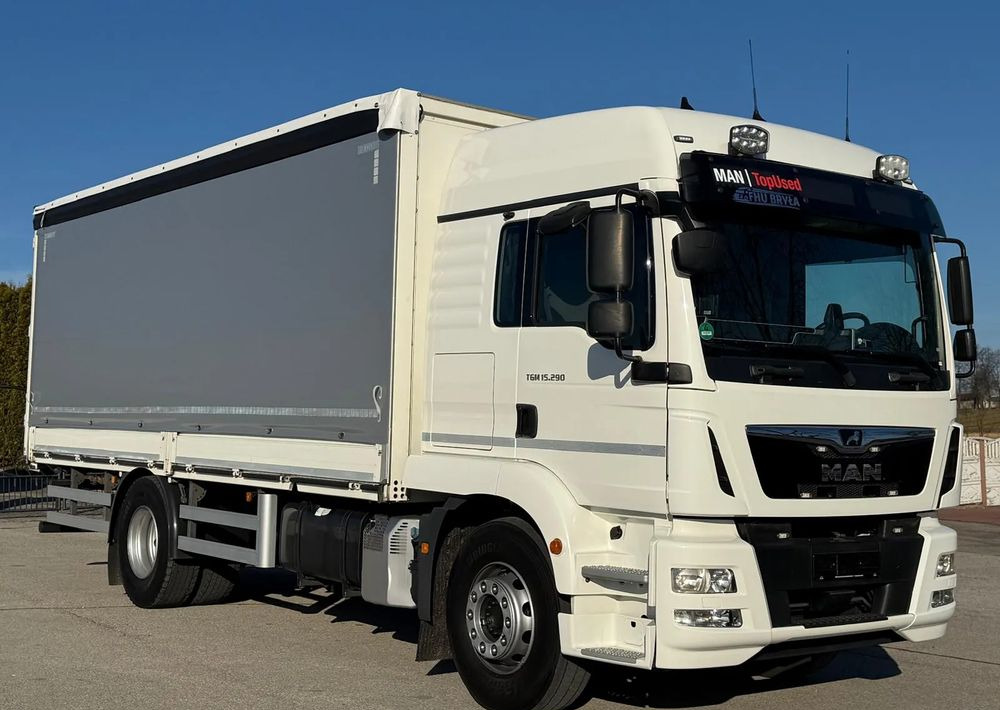 MAN TGM 15.290/E6/FIRANKA/BURTO-FIRANKA/SZKOŁA JAZDY/MAŁY ROZSTAW OSI/16PALET/WINDA/NISKI PRZEBIEG/2019/SERWISOWANY/JAK NOWY - 커튼사이더 트럭 : 사진 1 MAN TGM 15.290/E6/FIRANKA/BURTO-FIRANKA/SZKOŁA JAZDY/MAŁY ROZSTAW OSI/16PALET/WINDA/NISKI PRZEBIEG/2019/SERWISOWANY/JAK NOWY - 커튼사이더 트럭 : 사진 1