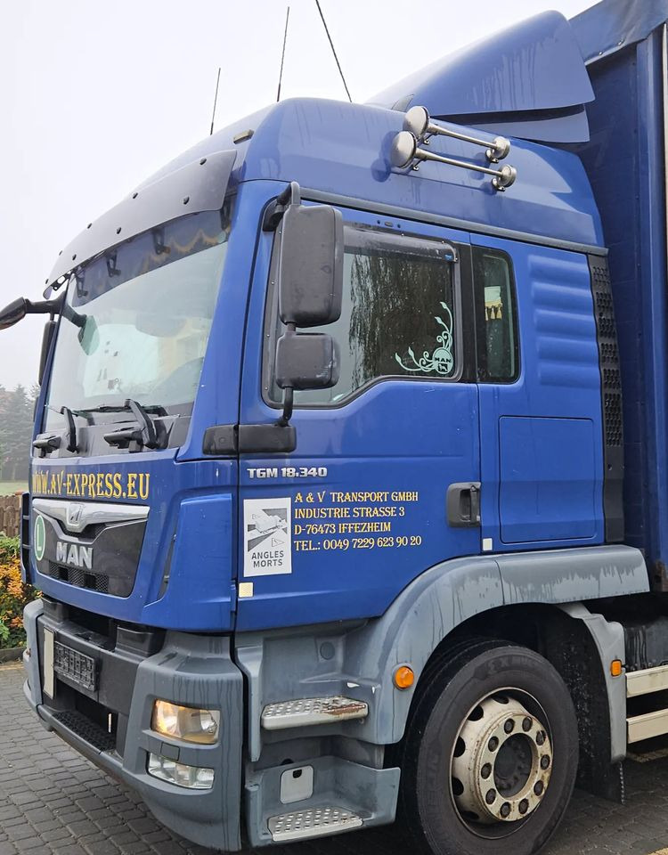 MAN TGM 18.340 / FIRANKA / SPROWADZONY / 9100 ŁADOWNOŚĆ / 18 PALET / E6 / WINDA / - 커튼사이더 트럭 : 사진 4 MAN TGM 18.340 / FIRANKA / SPROWADZONY / 9100 ŁADOWNOŚĆ / 18 PALET / E6 / WINDA / - 커튼사이더 트럭 : 사진 4
