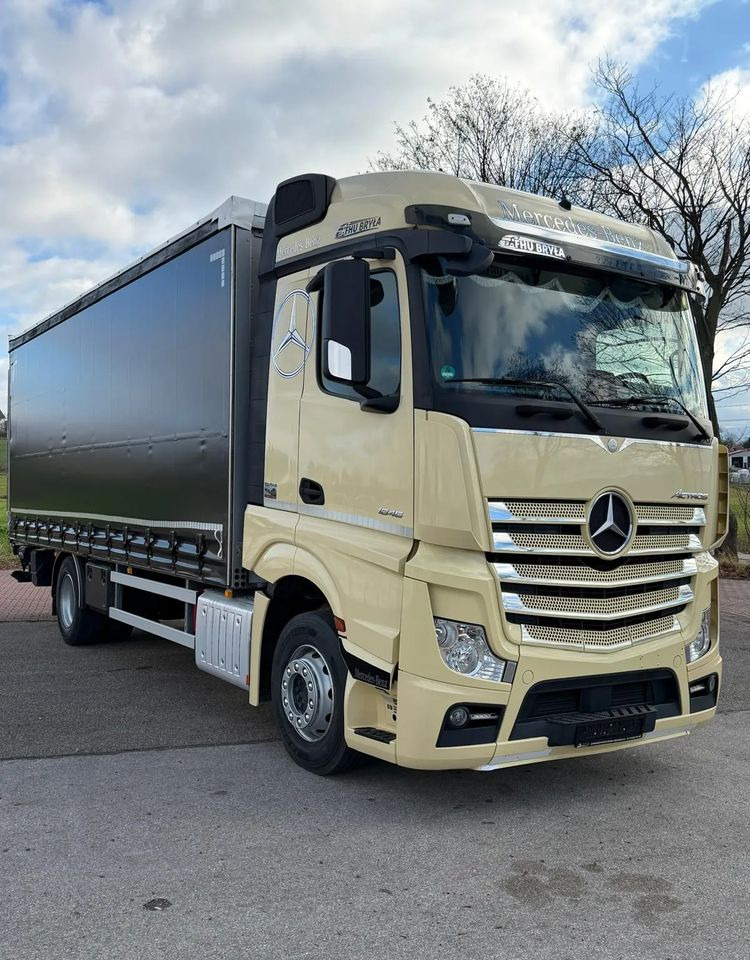 Mercedes-Benz ACTROS 1846 / FIRANKA / WINDA / 18 EUROPALET / AUTOMAT / Z NIEMIEC / 2019 / PRZEBIEG 370 TYŚ KM - 커튼사이더 트럭 : 사진 1 Mercedes-Benz ACTROS 1846 / FIRANKA / WINDA / 18 EUROPALET / AUTOMAT / Z NIEMIEC / 2019 / PRZEBIEG 370 TYŚ KM - 커튼사이더 트럭 : 사진 1