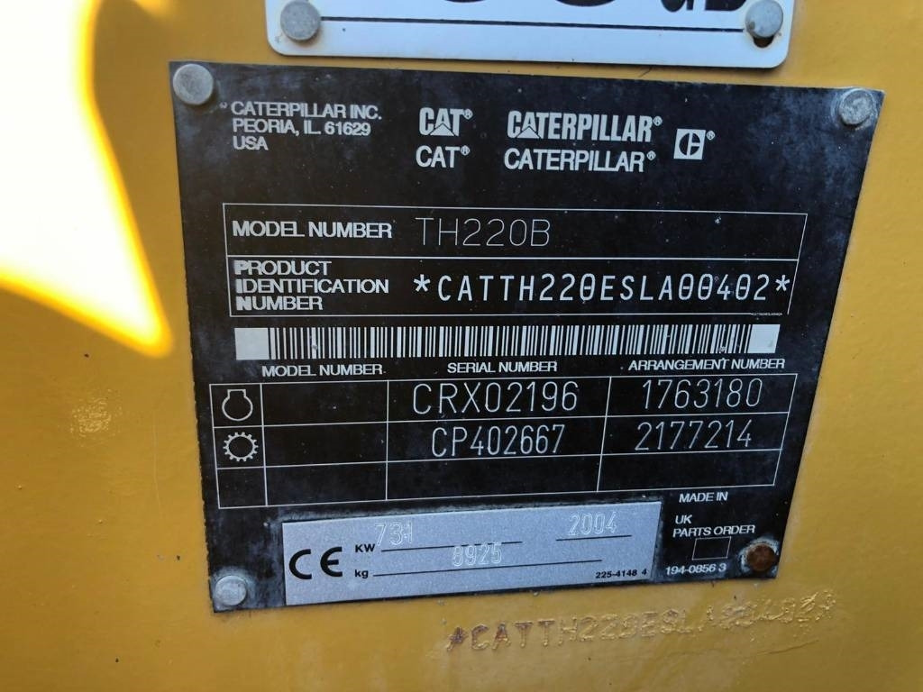 CAT TH 220 B FOR PARTS - 텔레스코픽 핸들러 : 사진 3 CAT TH 220 B FOR PARTS - 텔레스코픽 핸들러 : 사진 3
