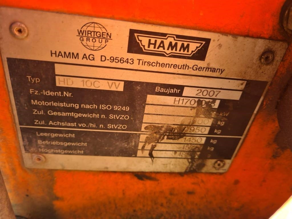 Hamm HD 10 C FOR PARTS - 로드 롤러 : 사진 4 Hamm HD 10 C FOR PARTS - 로드 롤러 : 사진 4