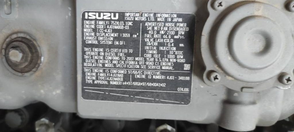 Isuzu CC-4JG1 - 엔진 건설기계 용 : 사진 2 Isuzu CC-4JG1 - 엔진 건설기계 용 : 사진 2