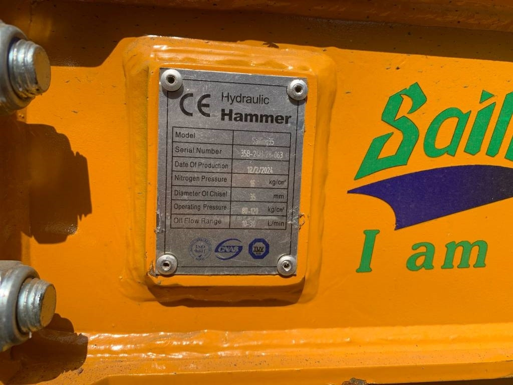 Sailing 35 Hydraulic Breaker - 유압 해머 건설기계 용 : 사진 3 Sailing 35 Hydraulic Breaker - 유압 해머 건설기계 용 : 사진 3