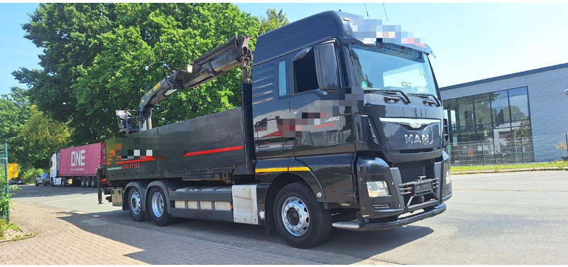 MAN TGX 26.440 6x2 LLW Pritsche mit Kran Palfinge - 드롭사이드/ 플랫베드 트럭, 크레인 트럭 : 사진 1 MAN TGX 26.440 6x2 LLW Pritsche mit Kran Palfinge - 드롭사이드/ 플랫베드 트럭, 크레인 트럭 : 사진 1