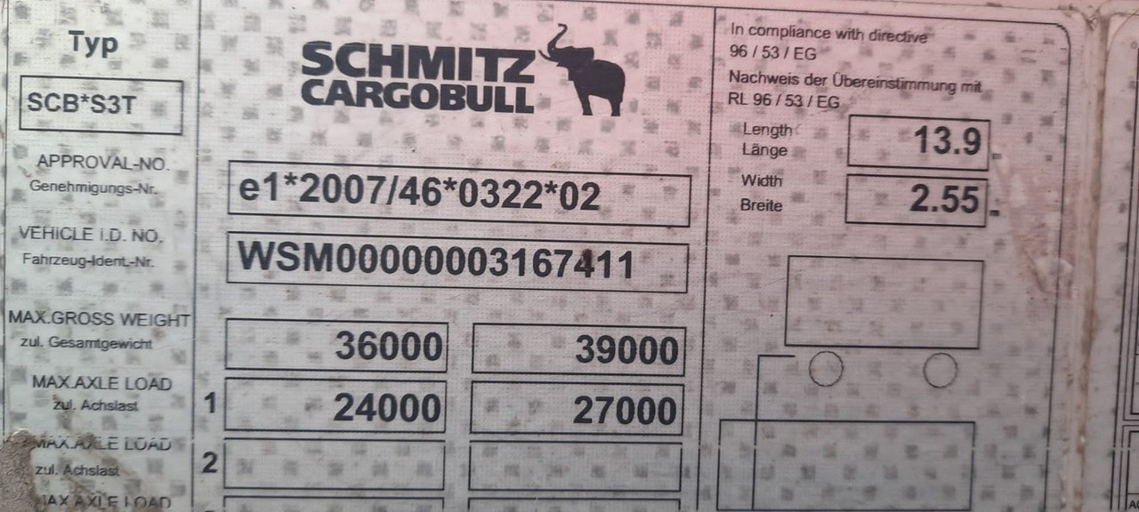 Schmitz Cargobull SCS 24 Plane Spriegel - 커튼사이더 세미 트레일러 : 사진 5 Schmitz Cargobull SCS 24 Plane Spriegel - 커튼사이더 세미 트레일러 : 사진 5