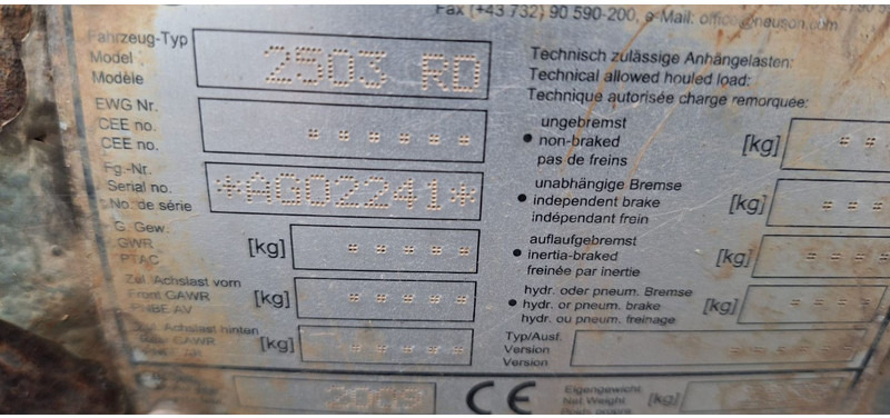 미니 굴삭기 WACKER NEUSON Wacker Neuson 2503-WD Radbagger : 사진 6