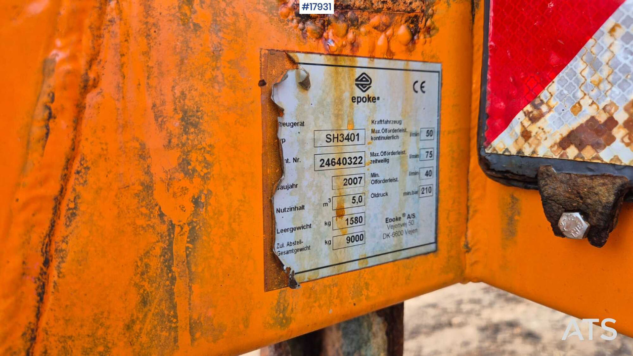 모래/ 소금 살포기 EPOKE SH3401 5m3 sand/salt spreader (2007) : 사진 18