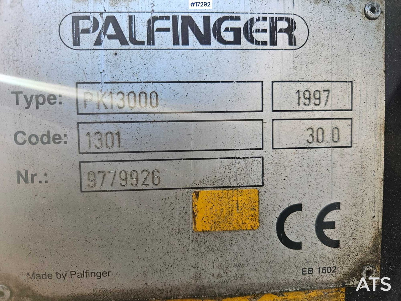 PALFINGER PK 13000 hydraulic crane (1997) - 로더 크레인 : 사진 4 PALFINGER PK 13000 hydraulic crane (1997) - 로더 크레인 : 사진 4