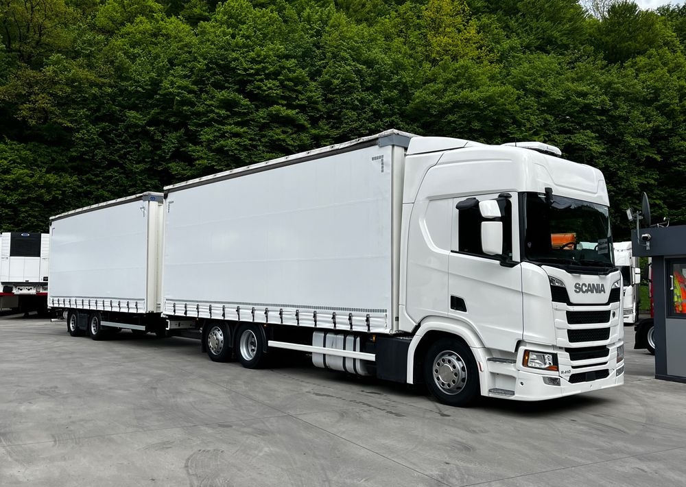 Scania R410 // 2018 // Retarder // Tandem 7.7+7.7 // Przyczepa Krone // Oś podnosozna // - 커튼사이더 트럭 : 사진 1 Scania R410 // 2018 // Retarder // Tandem 7.7+7.7 // Przyczepa Krone // Oś podnosozna // - 커튼사이더 트럭 : 사진 1