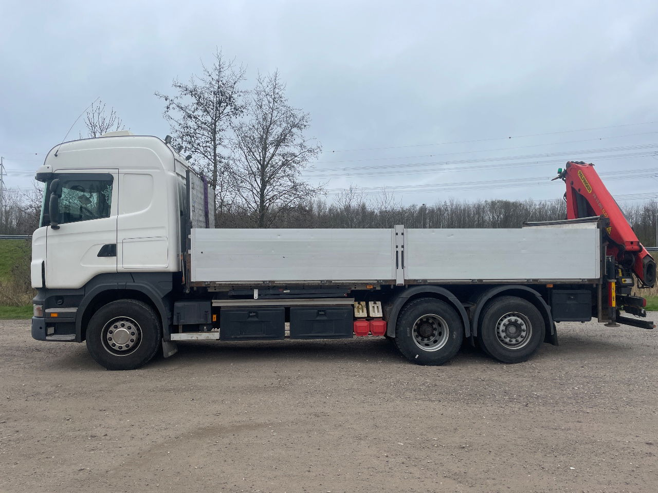 Scania R480 with Palfinger PK 19.001 SLD crane - 드롭사이드/ 플랫베드 트럭 : 사진 2 Scania R480 with Palfinger PK 19.001 SLD crane - 드롭사이드/ 플랫베드 트럭 : 사진 2